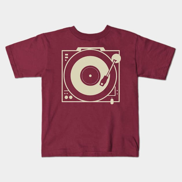 45 Record Adapter Kids T-Shirt by Aldrvnd